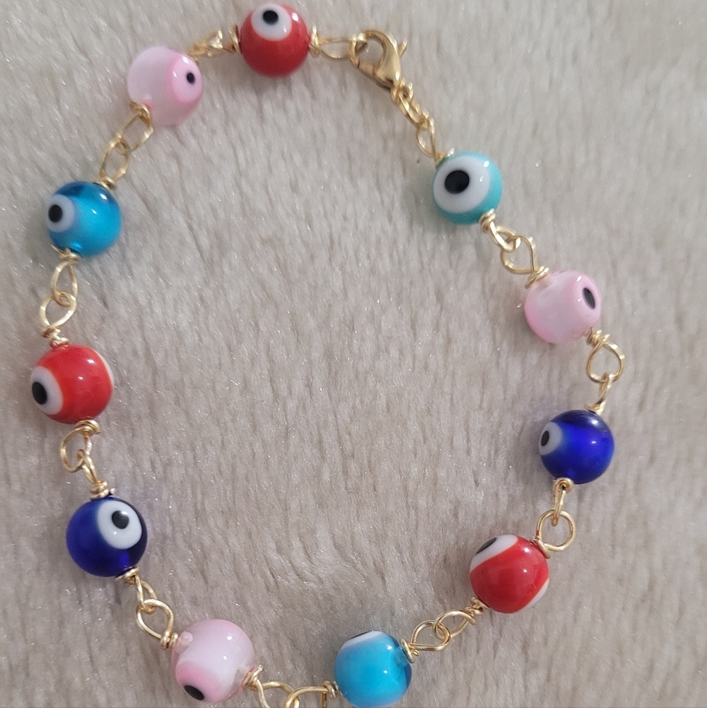 Colorful Evil Eye Beaded Bracelet